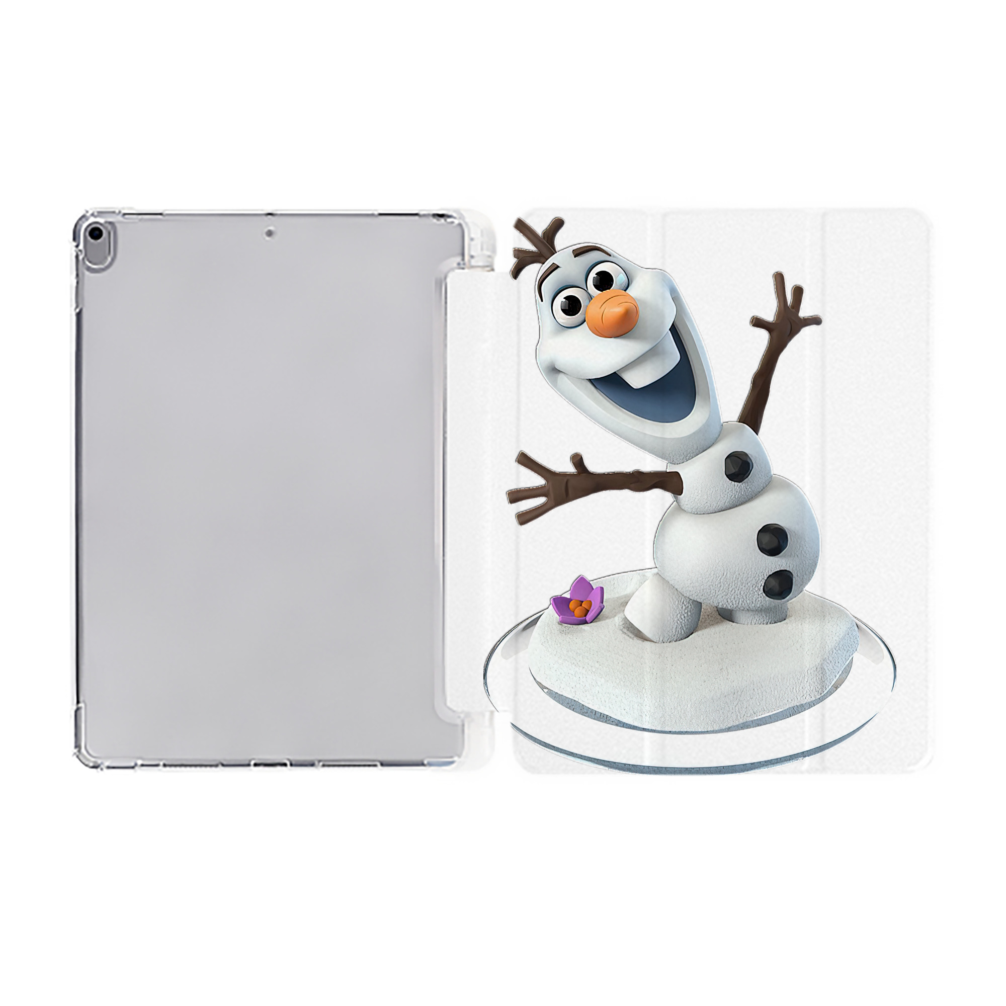 （画像用） アナと雪の女王 アンナ エルサ Frozen Anna Elsa IPad ケース ペン収納付き 三つ折りスタンド PUレザー×シリコン 対応機種9.5/10.5/10.9インチ